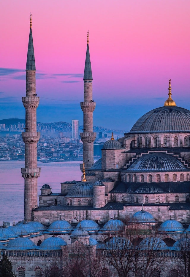 Bild från Blå Moskén i Istanbul i Turkiet.